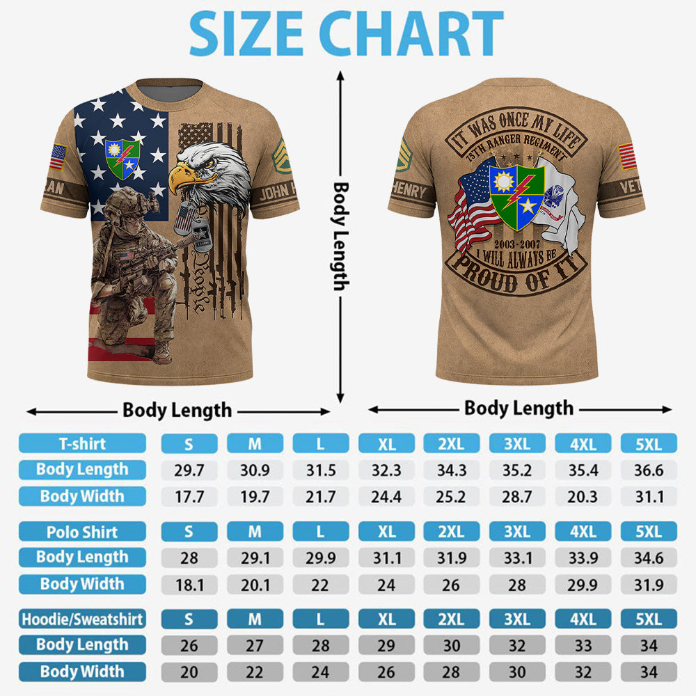 Custom Shirt It Was Once My Life US Veteran I Will Always Be Proud Of It Personalized All Over Print Shirt Veteran Gift K1702 Trhn