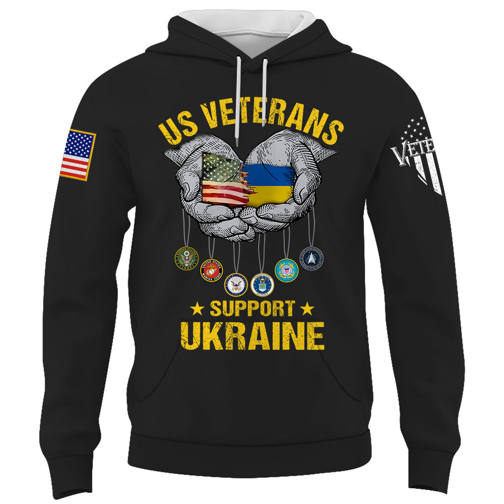 US Veterans Support Ukraine Shirt Gift For Veteran K1702 Trhn