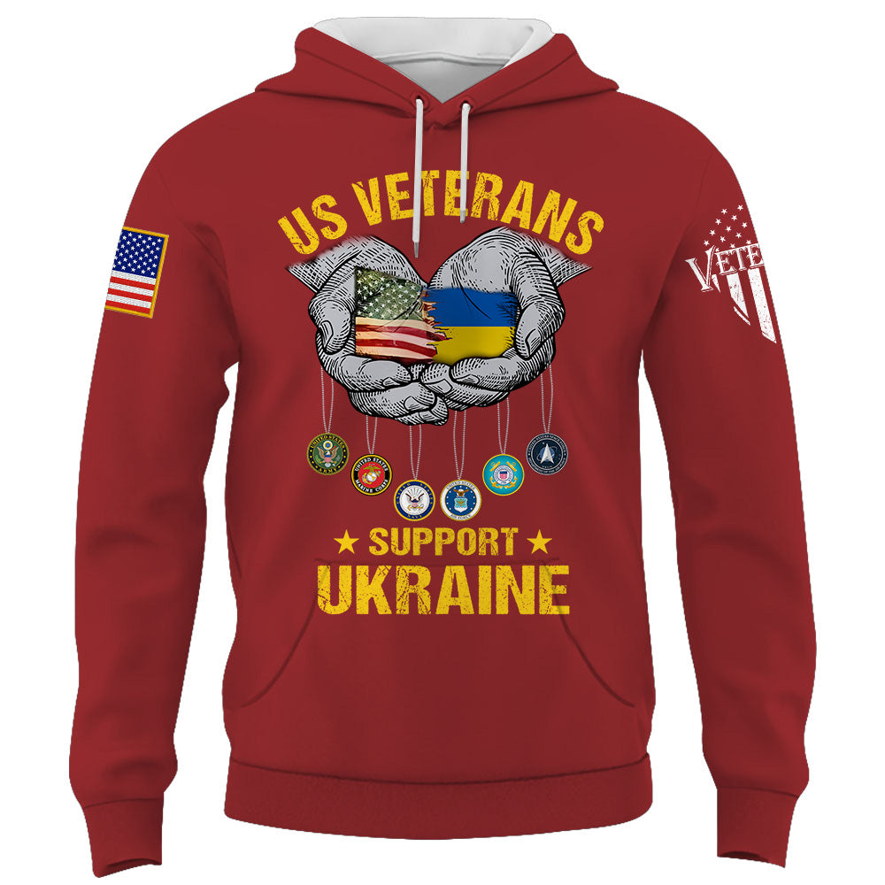 US Veterans Support Ukraine Shirt Gift For Veteran K1702 Trhn