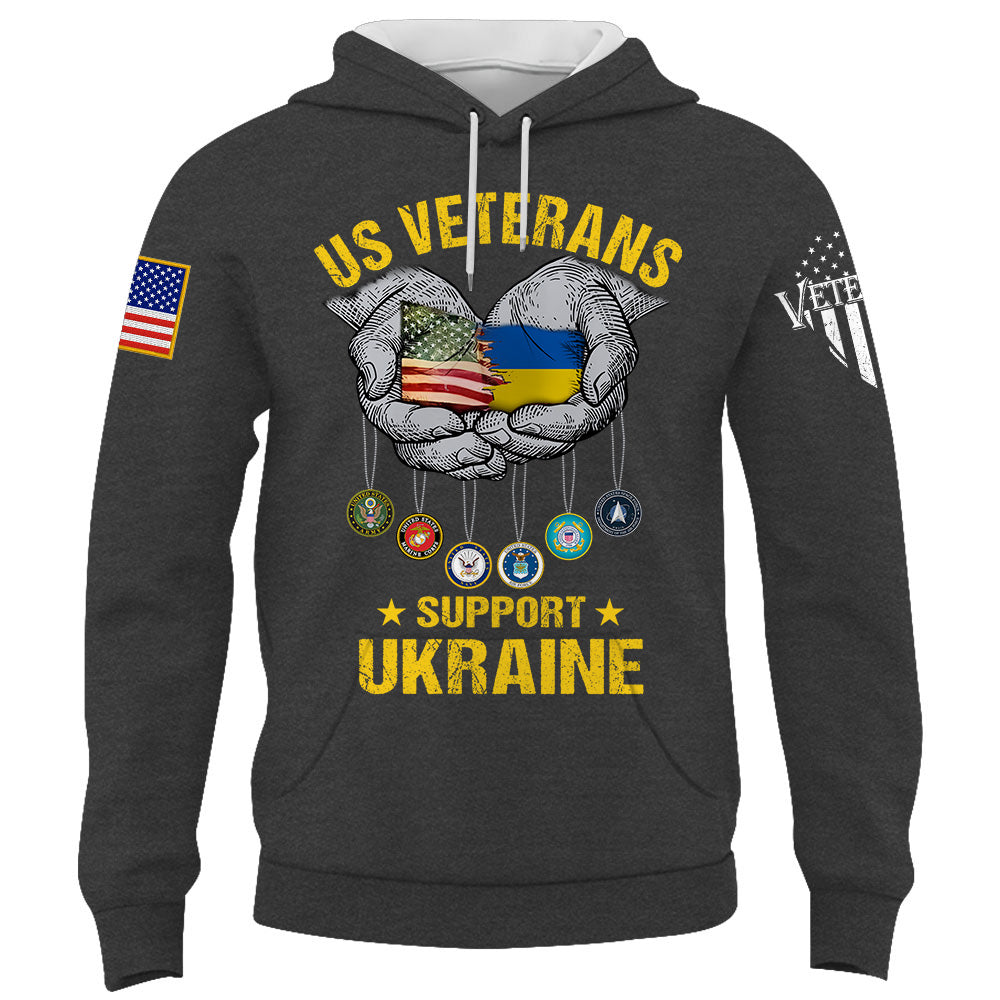 US Veterans Support Ukraine Shirt Gift For Veteran K1702 Trhn