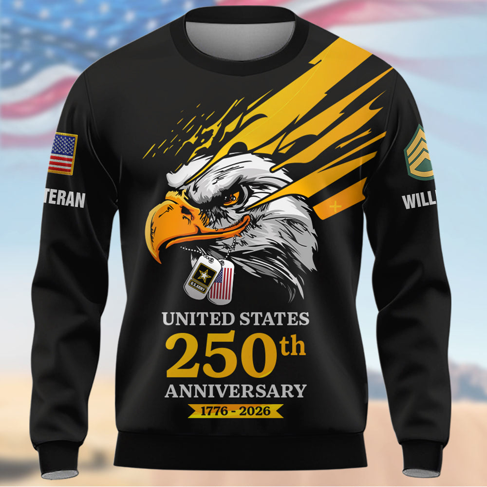 America 250Th Anniversary Shirt Custom All Branch Military Gift For Veterans K1702 Trhn