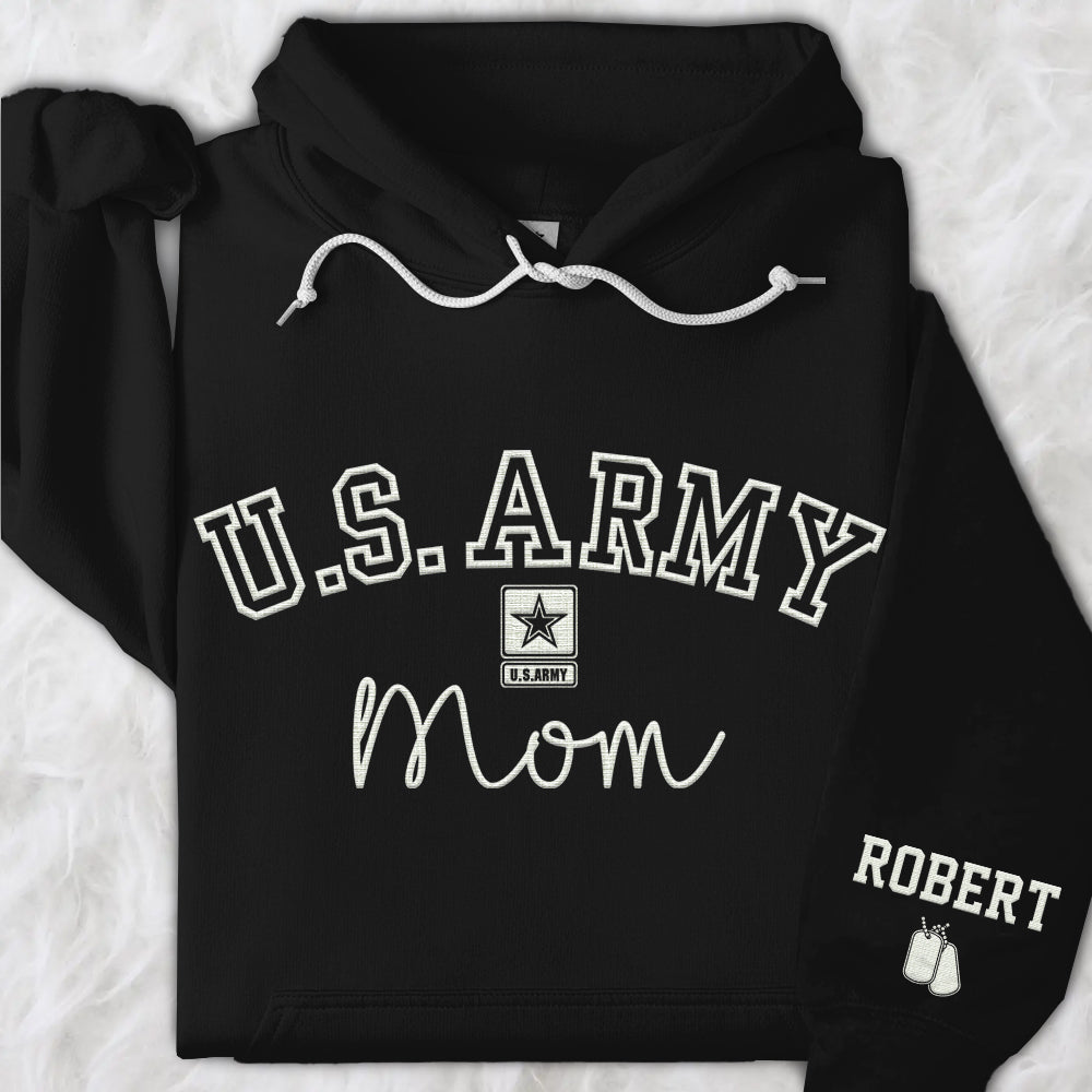 Proud Military Family Embroidered Shirts  Custom for All Branches Dad, Mom Gift For Military Family K1702 Trhn