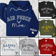 Proud Military Family Embroidered Shirts  Custom for All Branches Dad, Mom Gift For Military Family K1702 Trhn