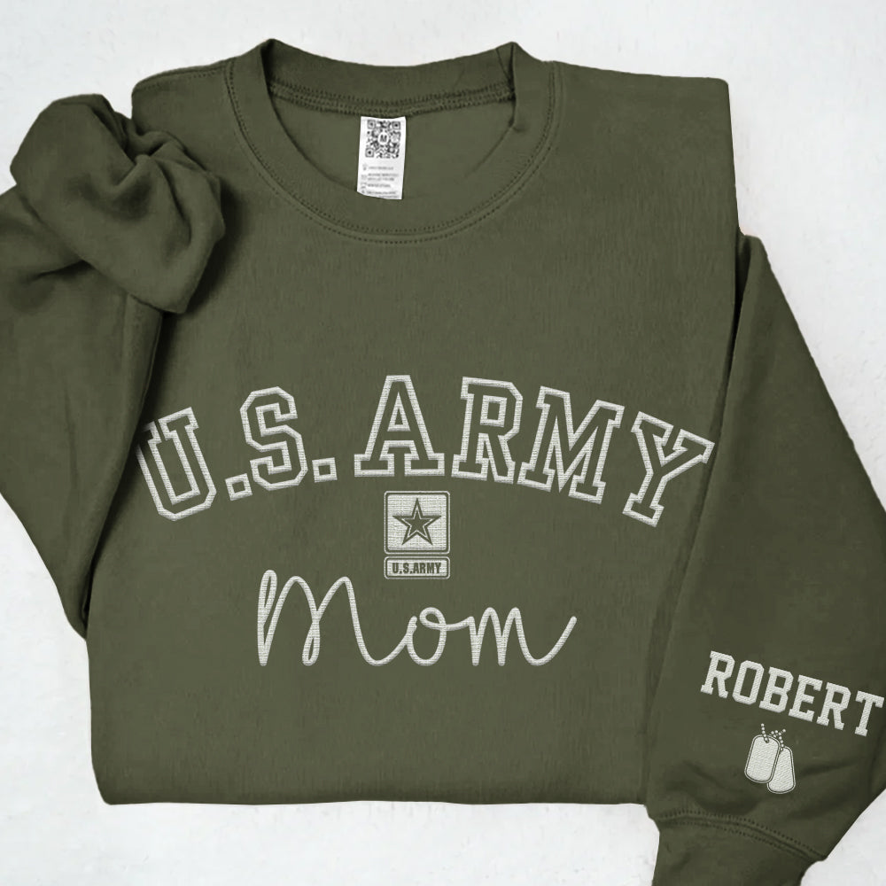 Proud Military Family Embroidered Shirts  Custom for All Branches Dad, Mom Gift For Military Family K1702 Trhn