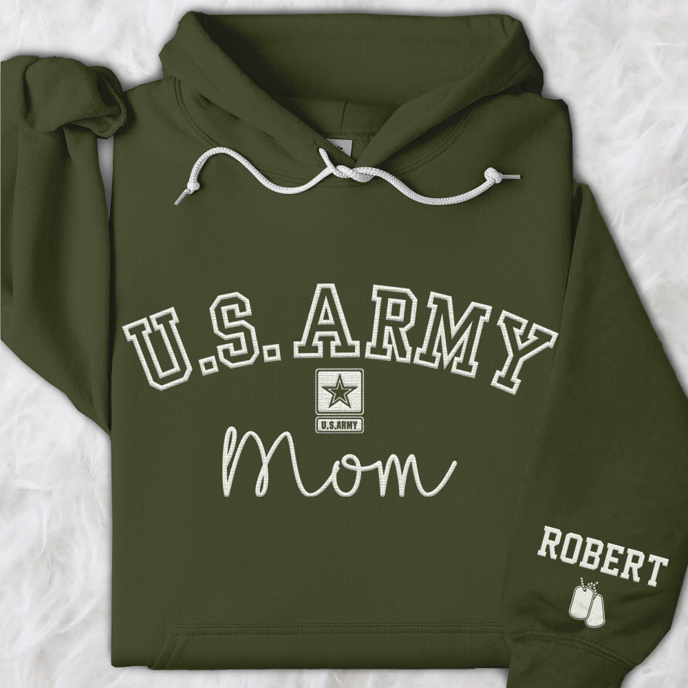 Proud Military Family Embroidered Shirts  Custom for All Branches Dad, Mom Gift For Military Family K1702 Trhn