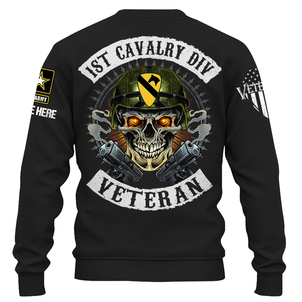Personalized Shirt US Veteran Custom Division Military Patches Skull Veteran Style Gift For Veteran K1702 Trhn