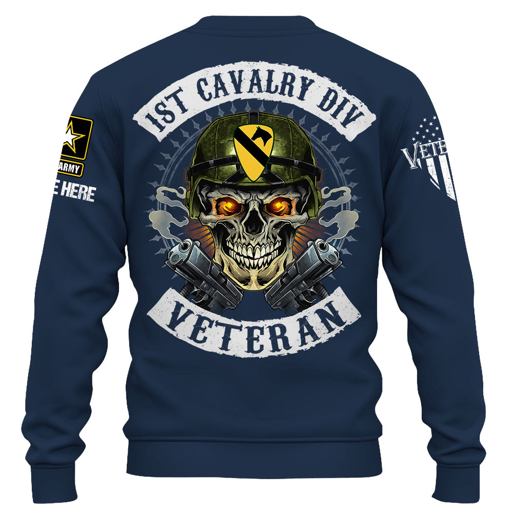Personalized Shirt US Veteran Custom Division Military Patches Skull Veteran Style Gift For Veteran K1702 Trhn