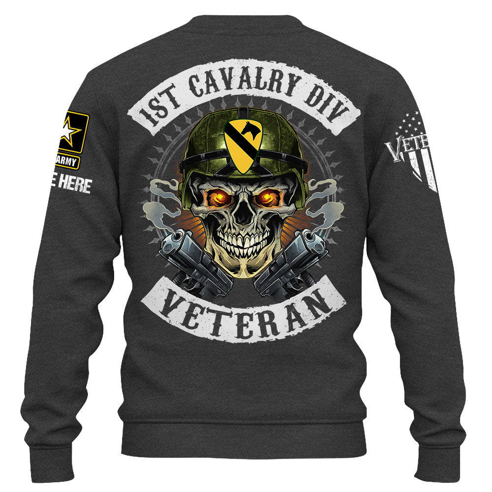 Personalized Shirt US Veteran Custom Division Military Patches Skull Veteran Style Gift For Veteran K1702 Trhn