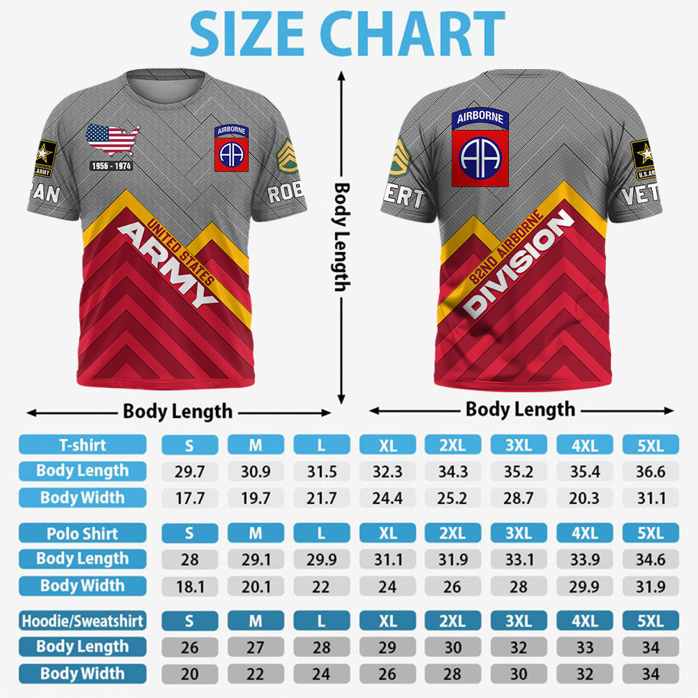 Custom Military Division Rank All Over Print Shirt Hoodies Available To All Military Branches For Veterans K1702 Trhn