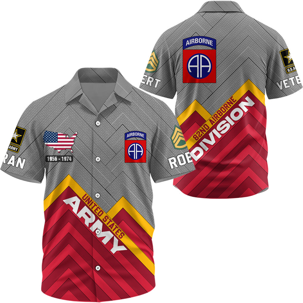 Custom Military Division Rank All Over Print Shirt Hoodies Available To All Military Branches For Veterans K1702 Trhn