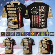 Custom Shirt 250 Years Of Freedom We The People Gift For Veterans Military Gift All Military Branches All Over Print Shirt K1702 MT2