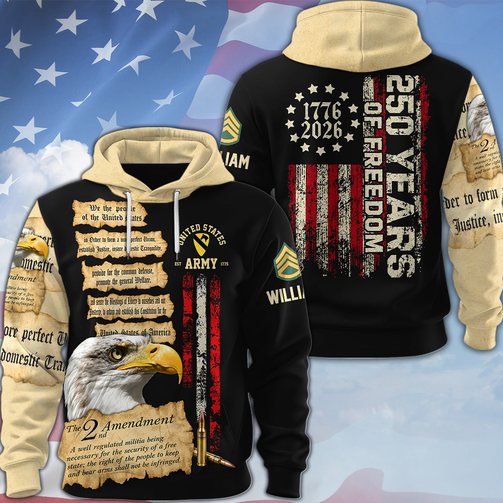 Custom Shirt 250 Years Of Freedom We The People Gift For Veterans Military Gift All Military Branches All Over Print Shirt K1702 MT2