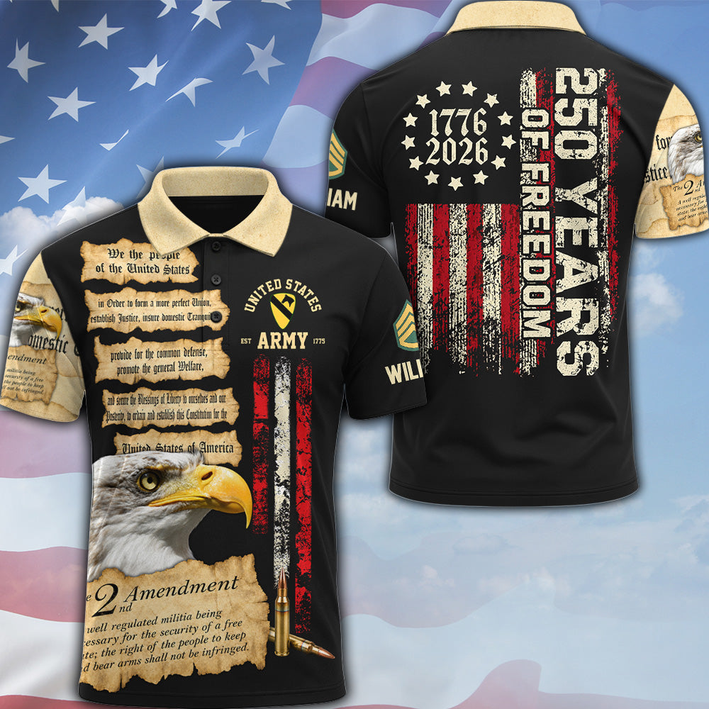 Custom Shirt 250 Years Of Freedom We The People Gift For Veterans Military Gift All Military Branches All Over Print Shirt K1702 MT2
