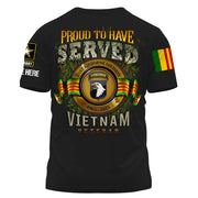 Proud To Have Served Vietnam Veteran Personalized Shirt Custom Division Gift For Vietnam Veteran Day K1702