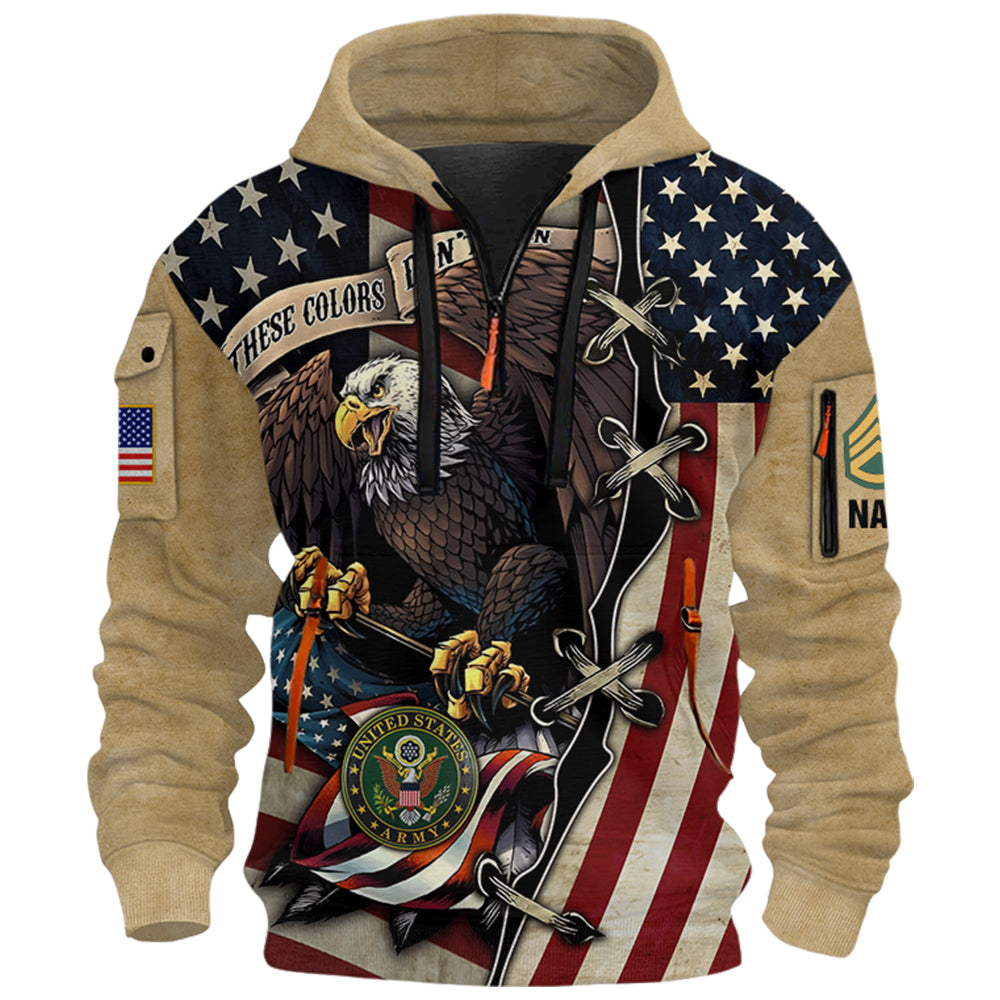 Personalized Hoodie Half Zippert It Was Once My Life US Veteran I Will Always Be Proud Of It Gift For Veteran  K1702 Trhn
