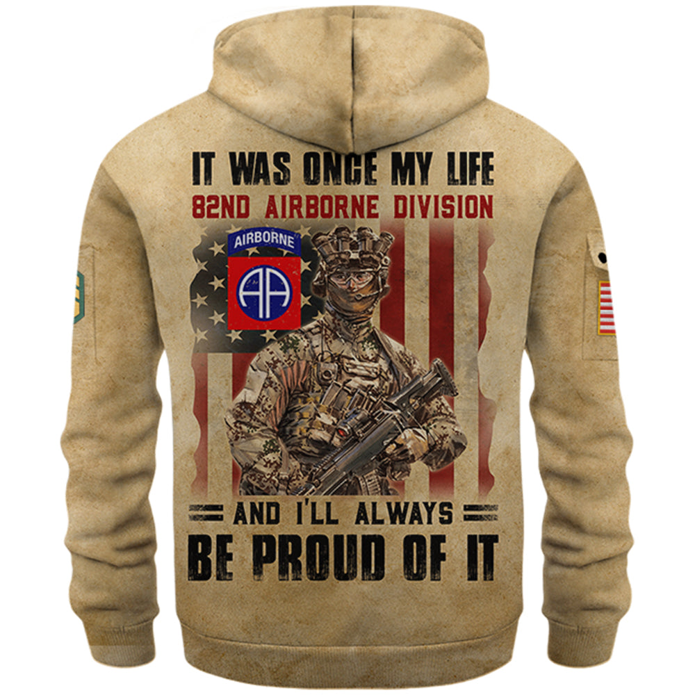 Personalized Hoodie Half Zippert It Was Once My Life US Veteran I Will Always Be Proud Of It Gift For Veteran  K1702 Trhn