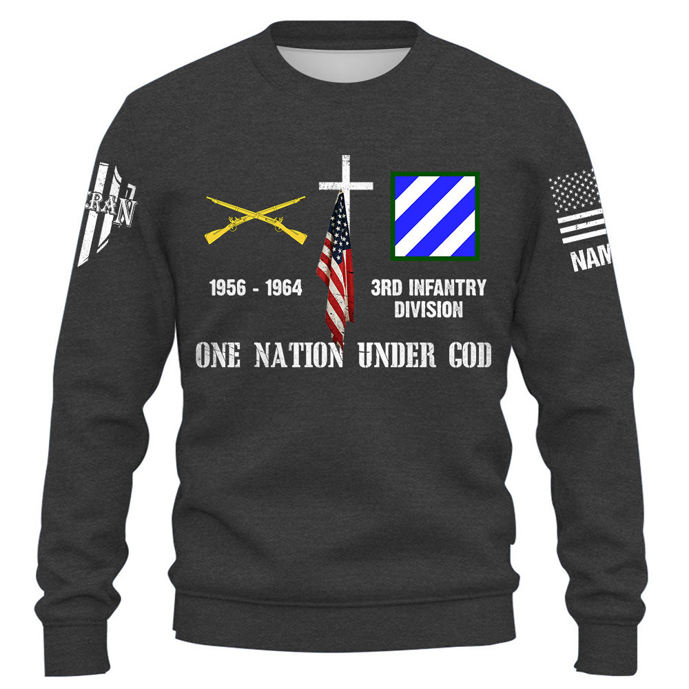 Custom Shirt One Nation Under God Custom Division Badges Military Gift For Veteran K1702 Trhn