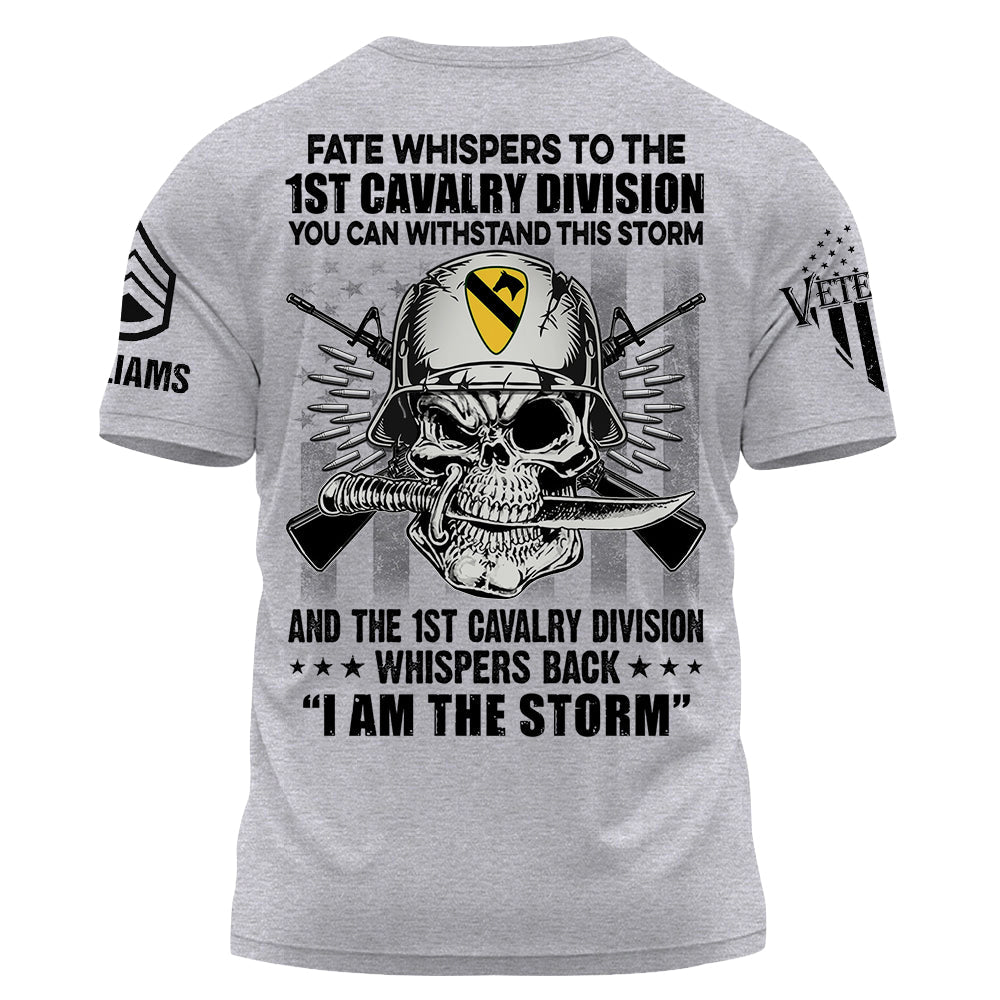 Personalized Shirt Fate Whispers To The Veteran You Can Withstand This Storm Custom Shirt For Veterans K1702