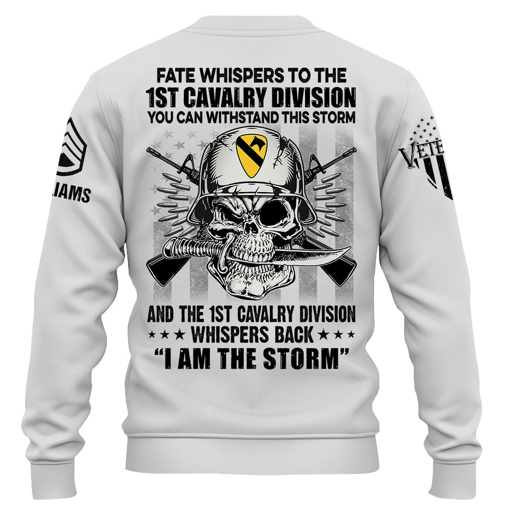 Personalized Shirt Fate Whispers To The Veteran You Can Withstand This Storm Custom Shirt For Veterans K1702