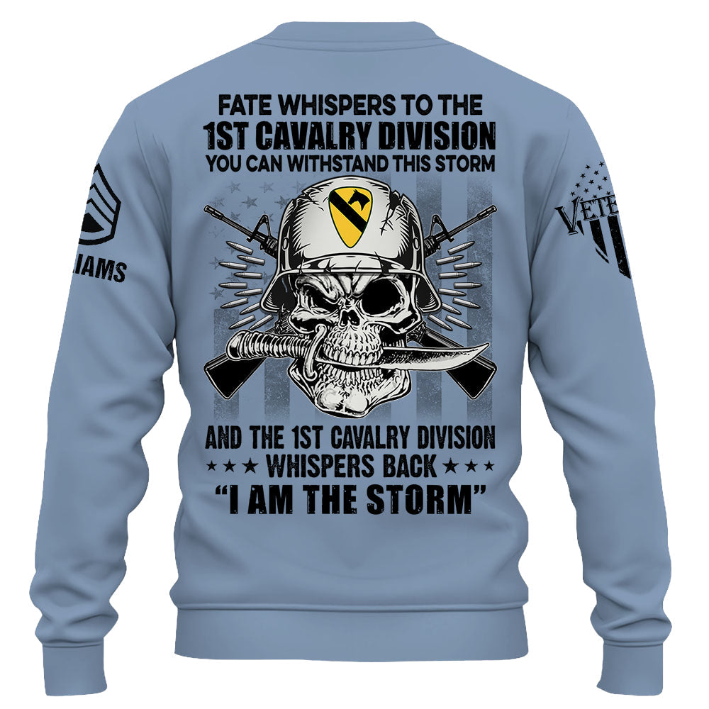Personalized Shirt Fate Whispers To The Veteran You Can Withstand This Storm Custom Shirt For Veterans K1702