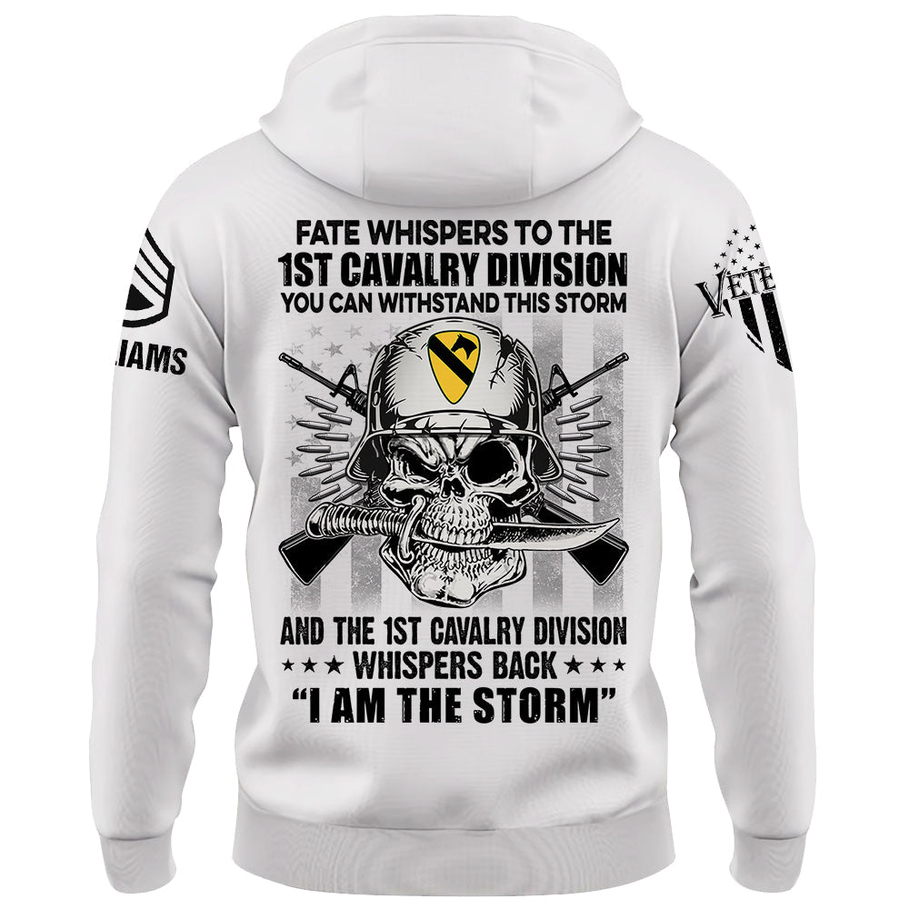 Personalized Shirt Fate Whispers To The Veteran You Can Withstand This Storm Custom Shirt For Veterans K1702