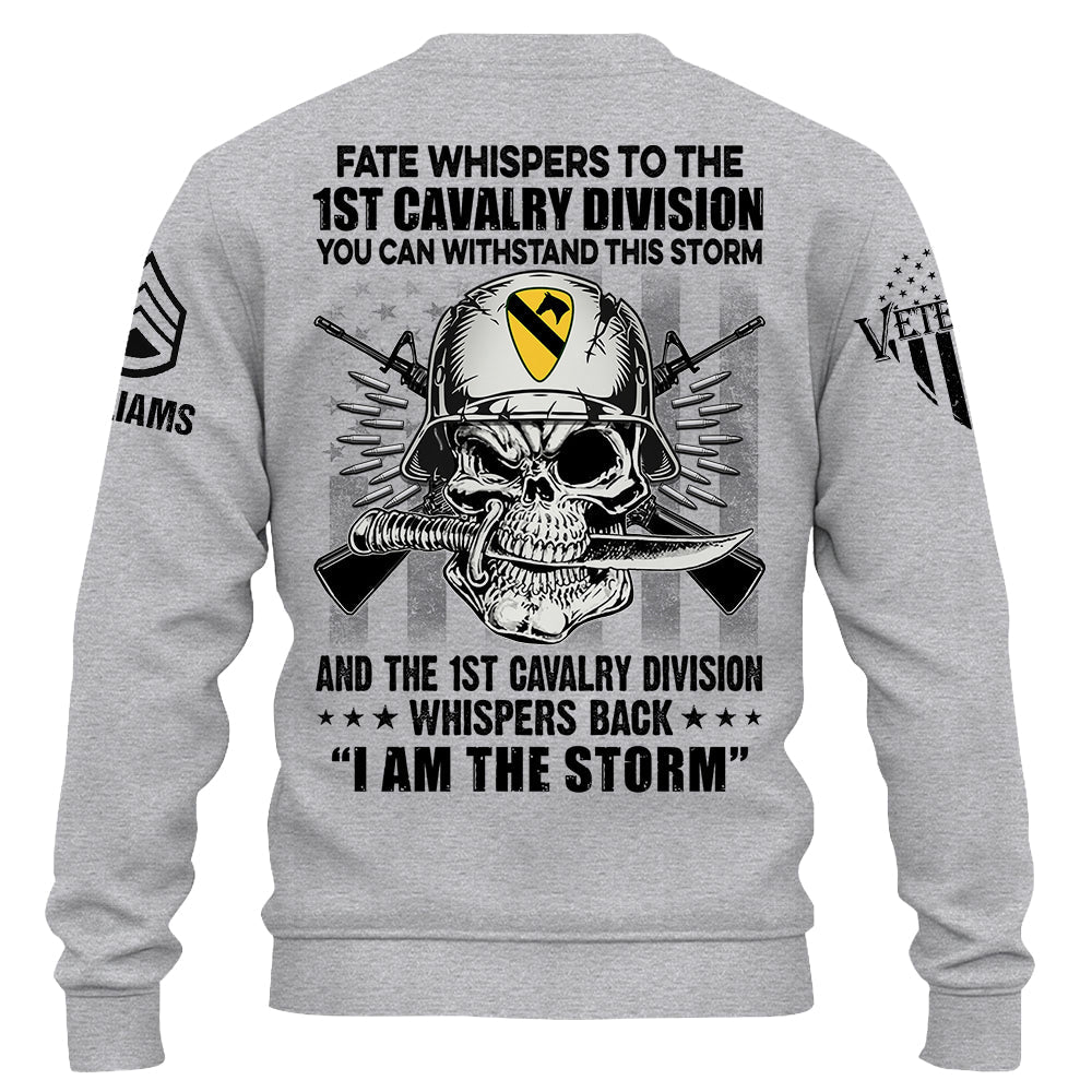 Personalized Shirt Fate Whispers To The Veteran You Can Withstand This Storm Custom Shirt For Veterans K1702