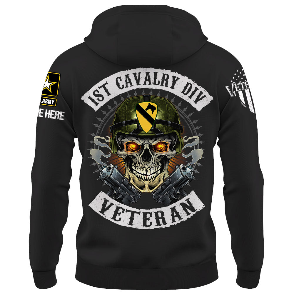 Personalized Shirt US Veteran Custom Division Military Patches Skull Veteran Style Gift For Veteran K1702 Trhn