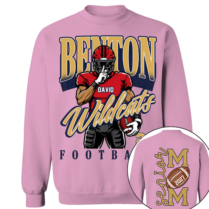 Custom Football Senior Mom 2027 Shirt, Senior Year Football Gift Idea L0411 Nh00