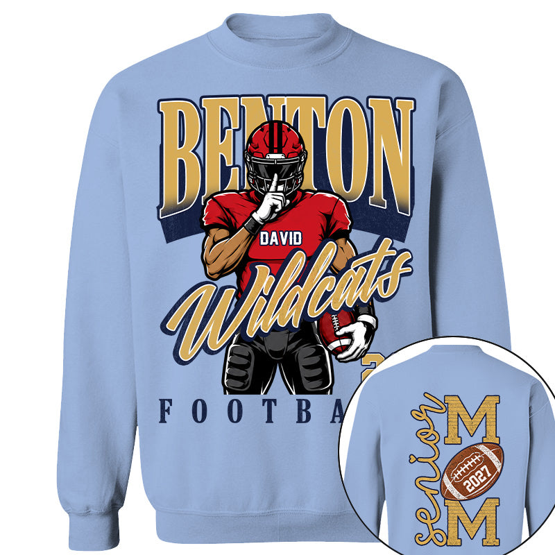 Custom Football Senior Mom 2027 Shirt, Senior Year Football Gift Idea L0411 Nh00