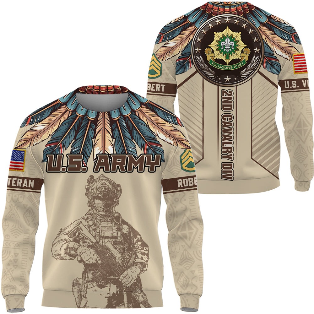 Personalized All Over Print Veteran Shirt Available Military Branch Custom Division Badges Gift For Veterans K1702 Trhn