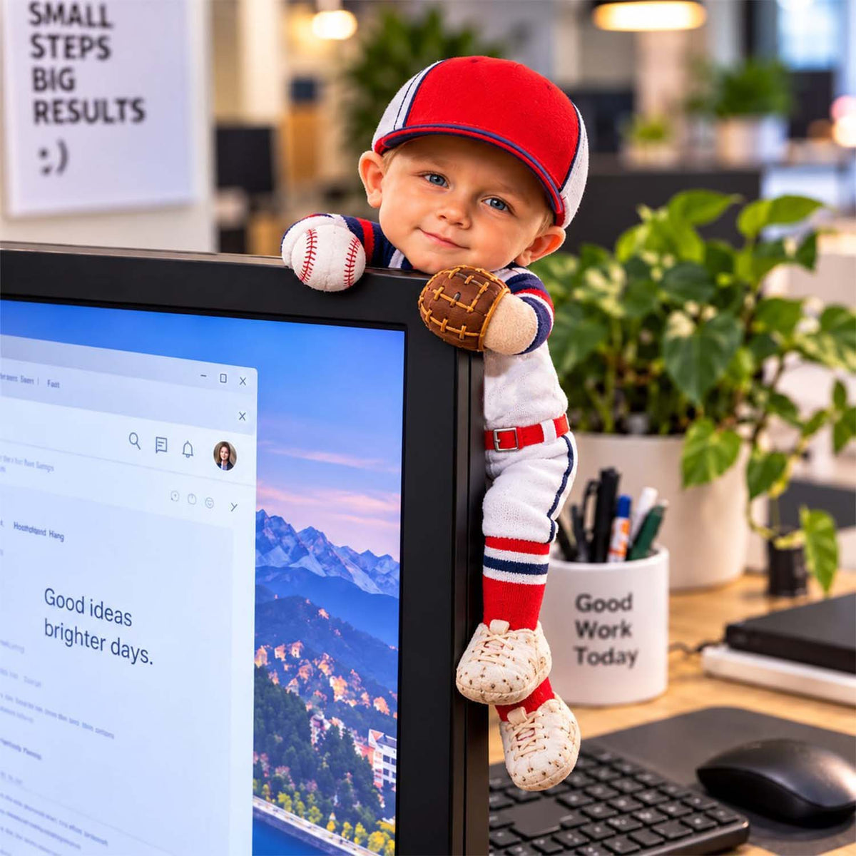 Personalized Baseball Squishy Toy Poseable Plush Doll, Funny Gift For Sport Lovers NA04 Pt99 NT01