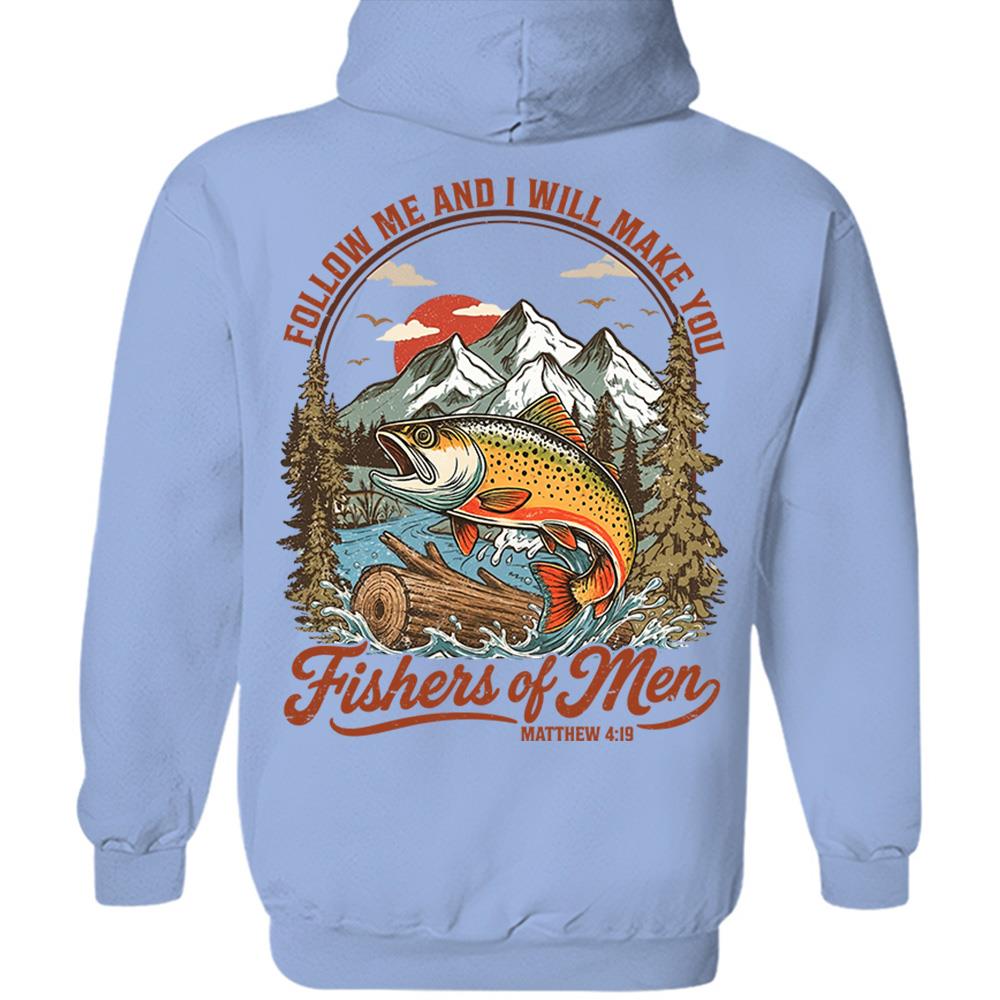 Follow Me and I Will Make You Fishers of Men Shirt - Matthew 4:19 Christian Fishing Shirt Hv01