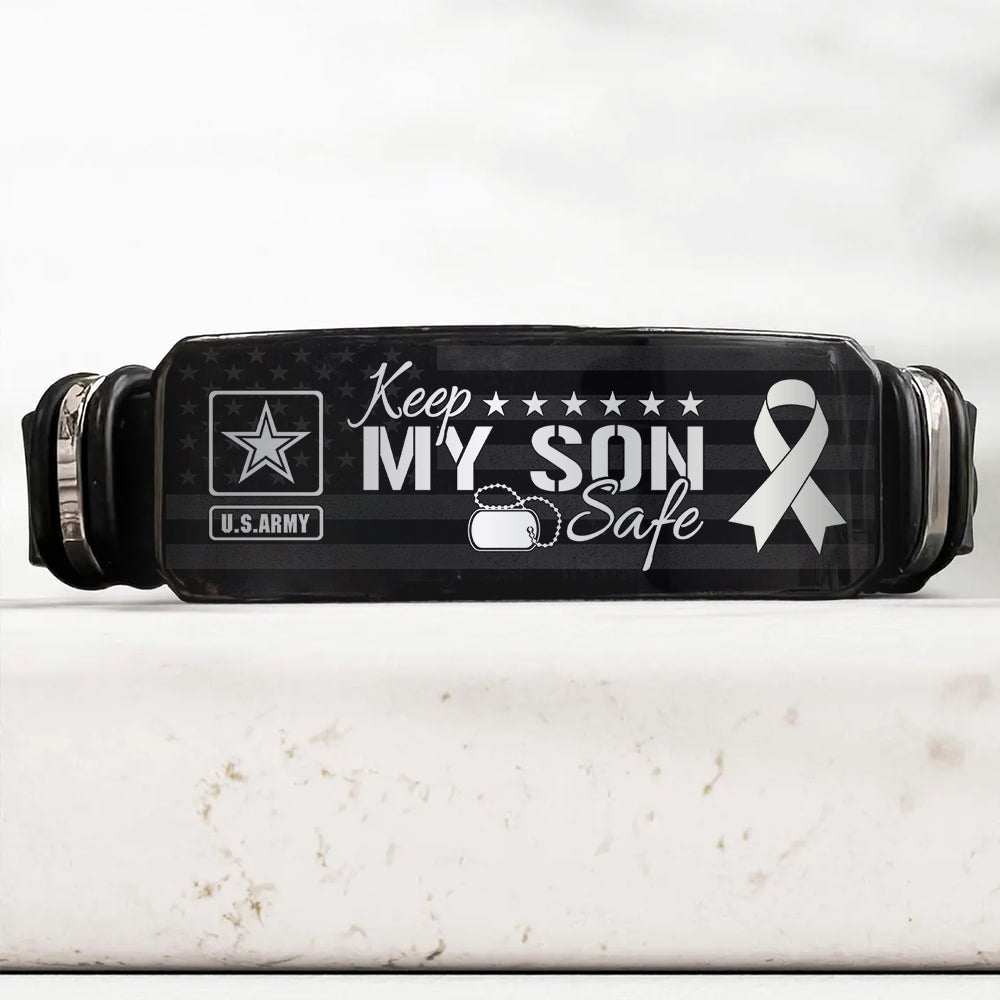 Custom Military Bracelet Keep My son Safe Gift For Military Family K1702 Trhn
