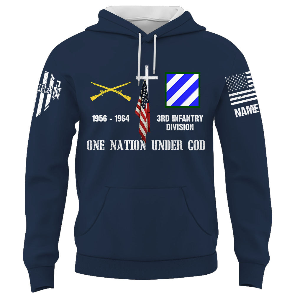 Custom Shirt One Nation Under God Custom Division Badges Military Gift For Veteran K1702 Trhn