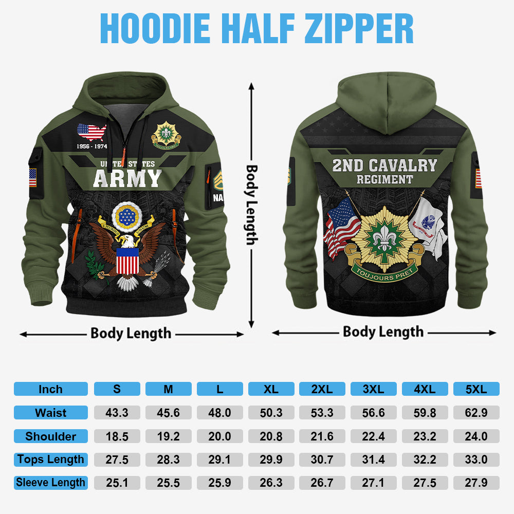 Premium US Veterans  Hoodie Half Zipper , Gifts For US Veterans, Gifts On Father's Day, Veterans Day K1702 Trhn
