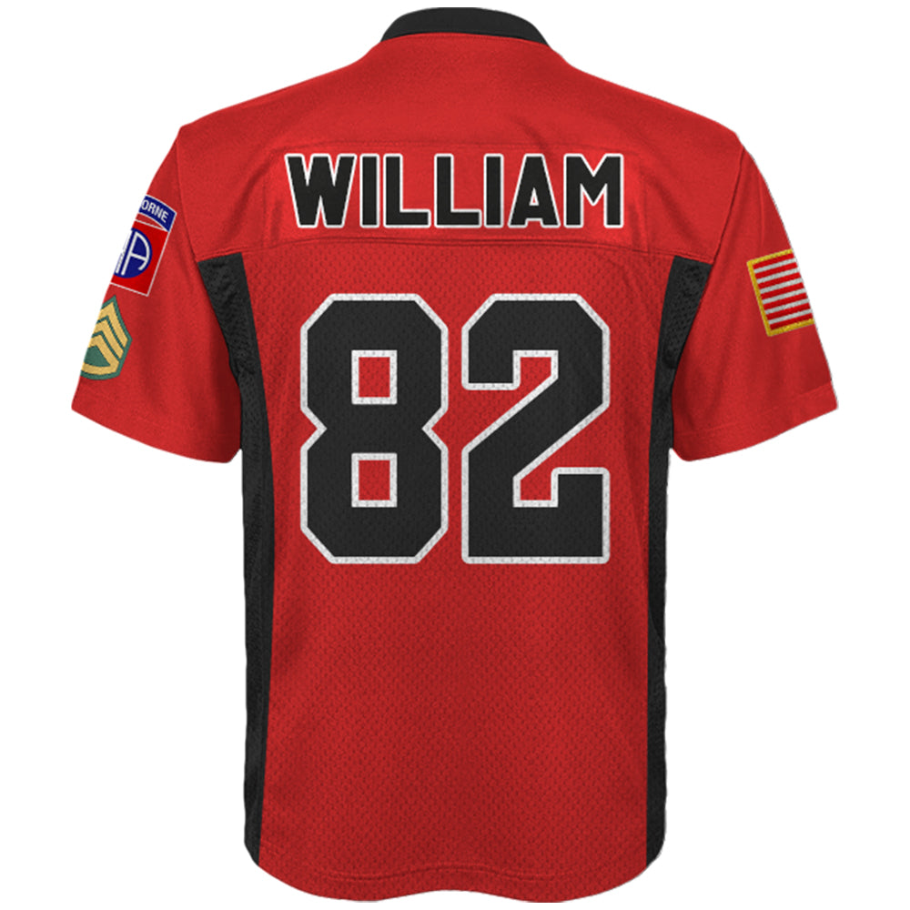 Personalized US Military Football Jersey Custom All Branches Rank Division Name For Military Retirement Veteran Dad Grandpa K1702 Trhn