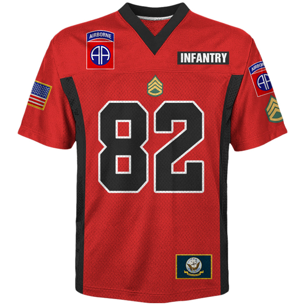 Personalized US Military Football Jersey Custom All Branches Rank Division Name For Military Retirement Veteran Dad Grandpa K1702 Trhn
