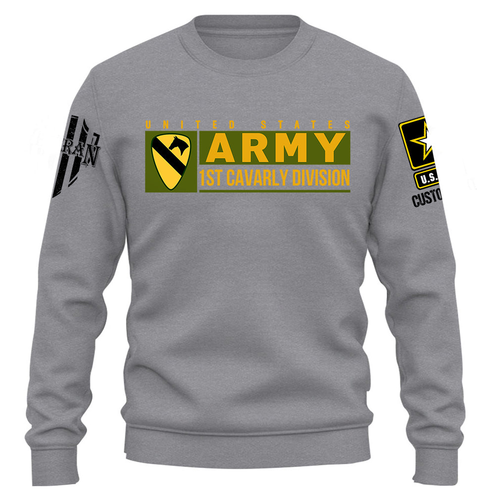 US Military Veteran Custom Branch Logo Unit Patches Personalized Shirt For Veterans K1702