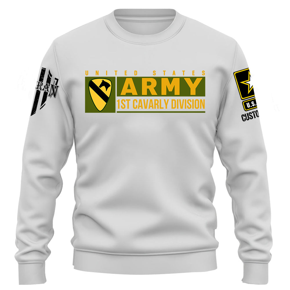US Military Veteran Custom Branch Logo Unit Patches Personalized Shirt For Veterans K1702