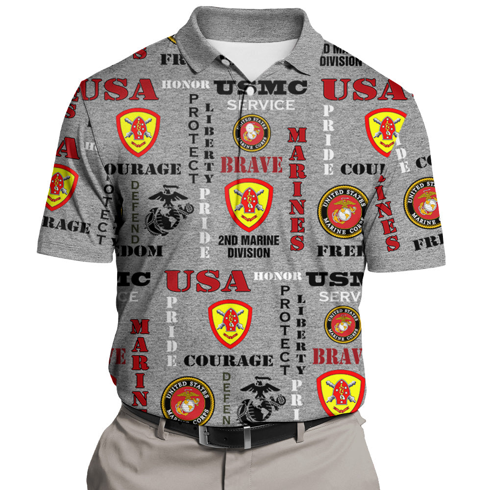 Personalized Polo Shirt Custom Military Division Patches Gift For Veterans Custom All Branches All Over  Print Shirt K1702 Trhn
