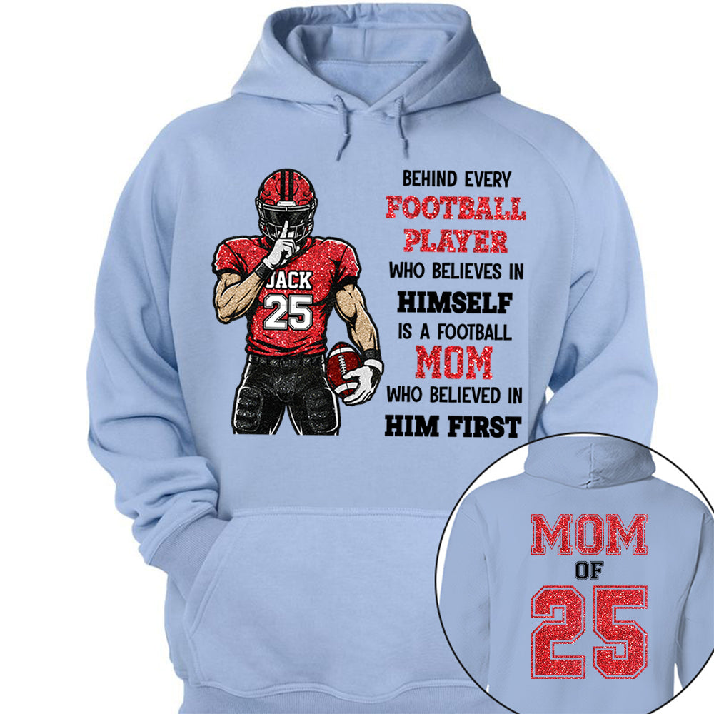 Behind Every Football Player Shirt Gift For Her Him Sports Mom L0411 VH01