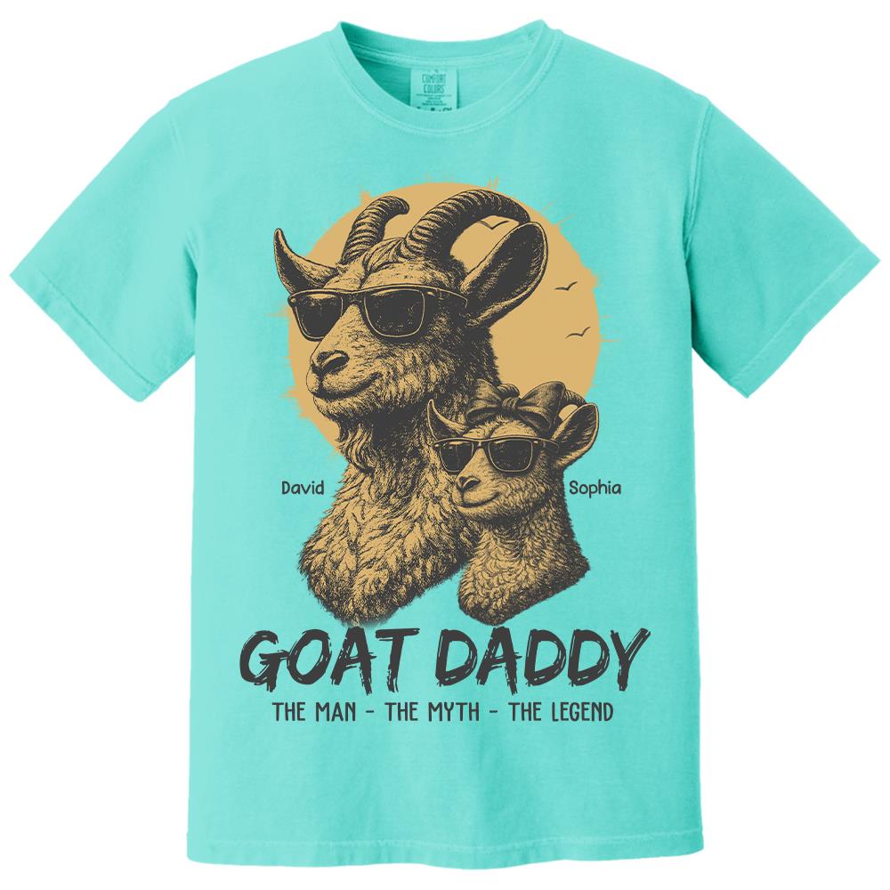 Personalized Goat Daddy Shirt, Funny Father's Day Gift For Dad L0411 Hv01