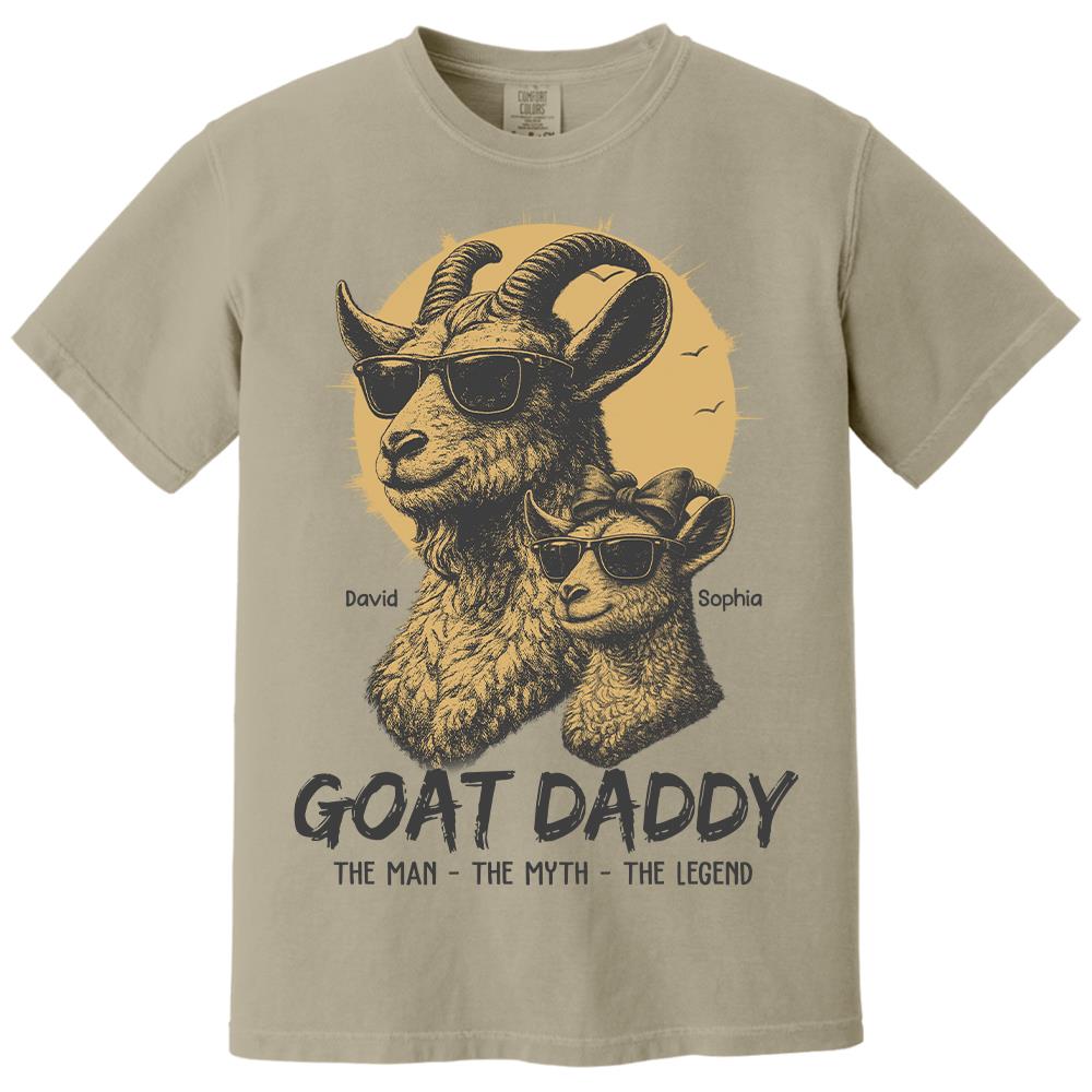 Personalized Goat Daddy Shirt, Funny Father's Day Gift For Dad L0411 Hv01