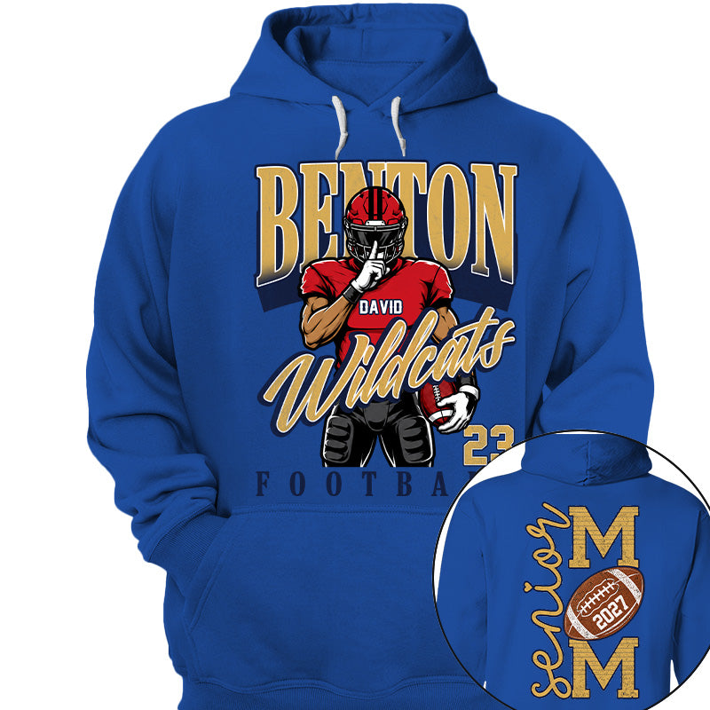 Custom Football Senior Mom 2027 Shirt, Senior Year Football Gift Idea L0411 Nh00