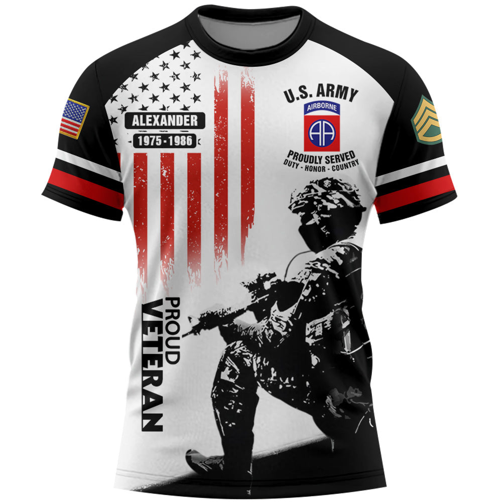 Personalized All Over Print Shirt  I Am A Veteran I Love Freedom I Wore Dog Tags I Have A Dd-214 Custom All Military Branches Gift For Veteran K1702 Trhn