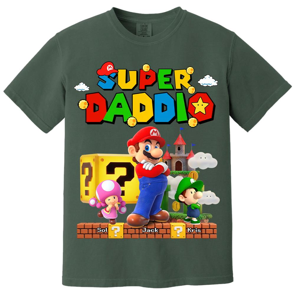 Best Dad Ever Super Daddio, Personalized Daddio Shirt Custom Kids Name, Gift For Dad, Gift For Father's Day Vr2 MI209 Hv01