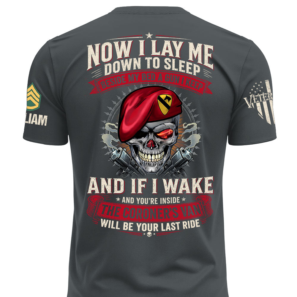 Custom Veteran Shirt Now I Lay Me Down To Sleep Beside My Bed A Gun I Keep Gift For Veterans K1702 MT2