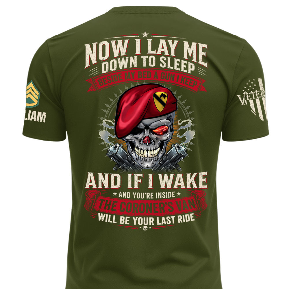 Custom Veteran Shirt Now I Lay Me Down To Sleep Beside My Bed A Gun I Keep Gift For Veterans K1702 MT2