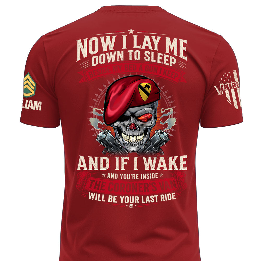 Custom Veteran Shirt Now I Lay Me Down To Sleep Beside My Bed A Gun I Keep Gift For Veterans K1702 MT2