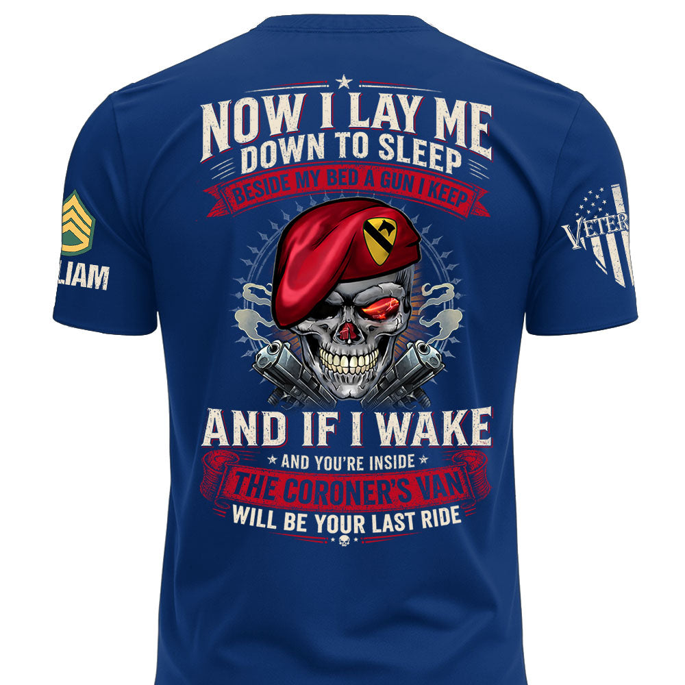 Custom Veteran Shirt Now I Lay Me Down To Sleep Beside My Bed A Gun I Keep Gift For Veterans K1702 MT2